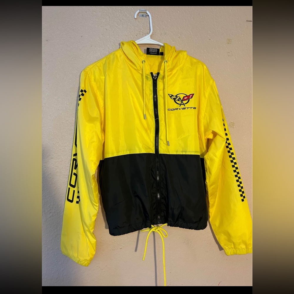 Yellow and Black Corvette Windbreaker Jacket